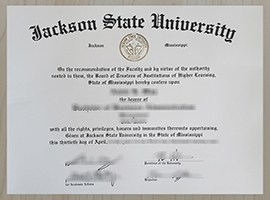 Read more about the article Jackson State University diploma sample, buy a fake JSU degree certificate online