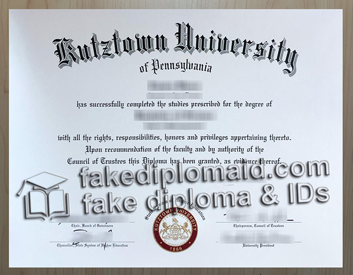 Kutztown University diploma