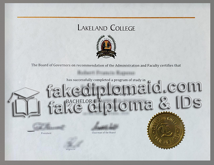 Lakeland College diploma