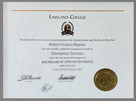 Lakeland College diploma