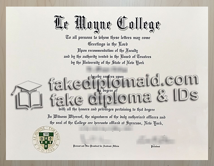 Le Moyne College degree