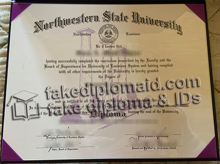 Northwestern State University diploma