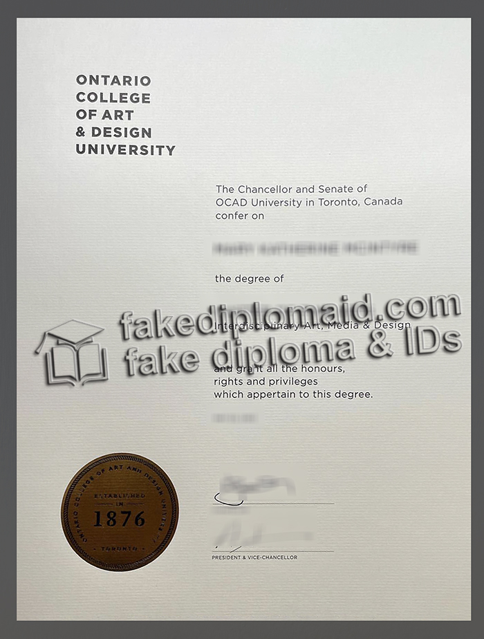 OCAD University diploma