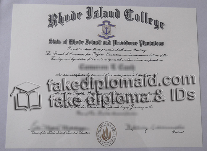Rhode Island College diploma