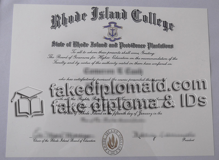 Rhode Island College diploma