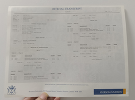 Ryerson University transcript