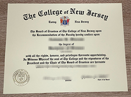 Read more about the article The College of New Jersey diploma sample, buy fake TCNJ diploma online