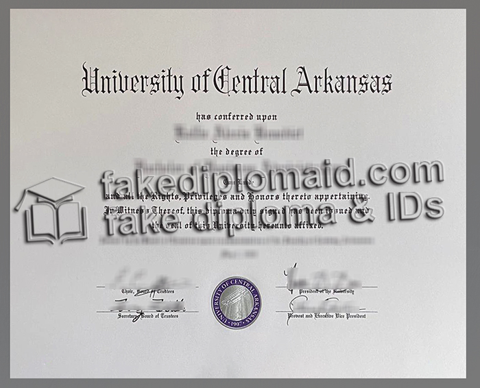 University of Central Arkansas diploma