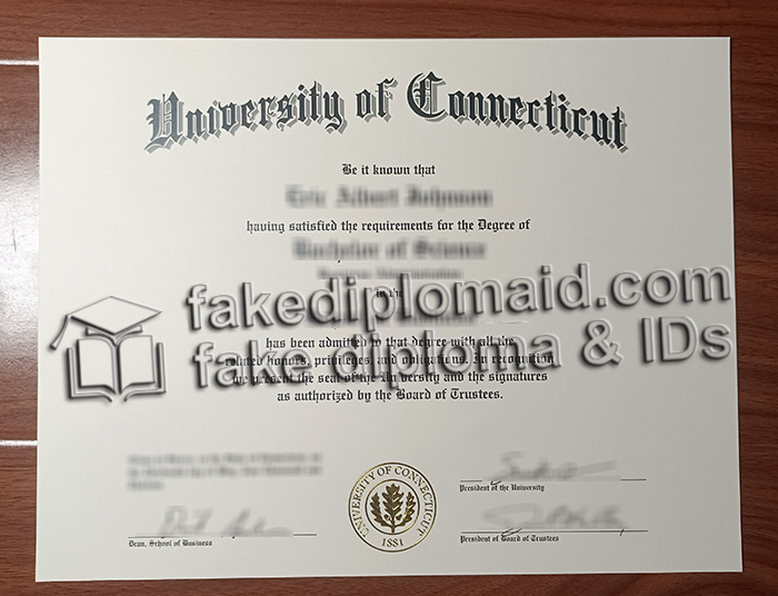 University of Connecticut diploma