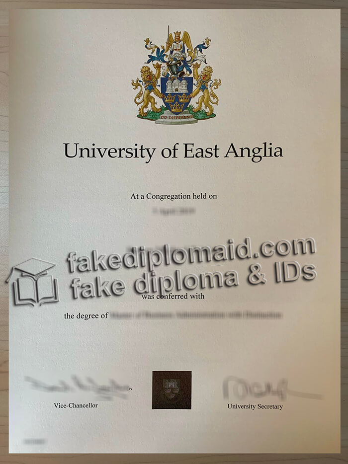 University of East Anglia diploma