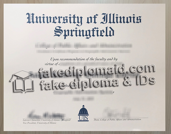 University of Illinois Springfield diploma