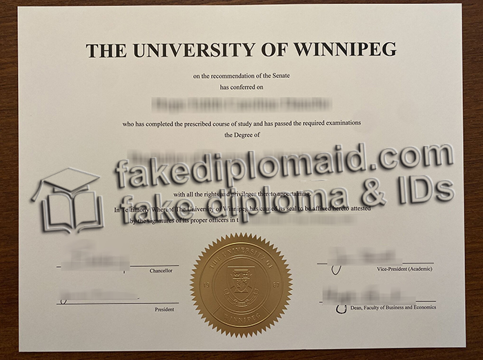University of Winnipeg diploma