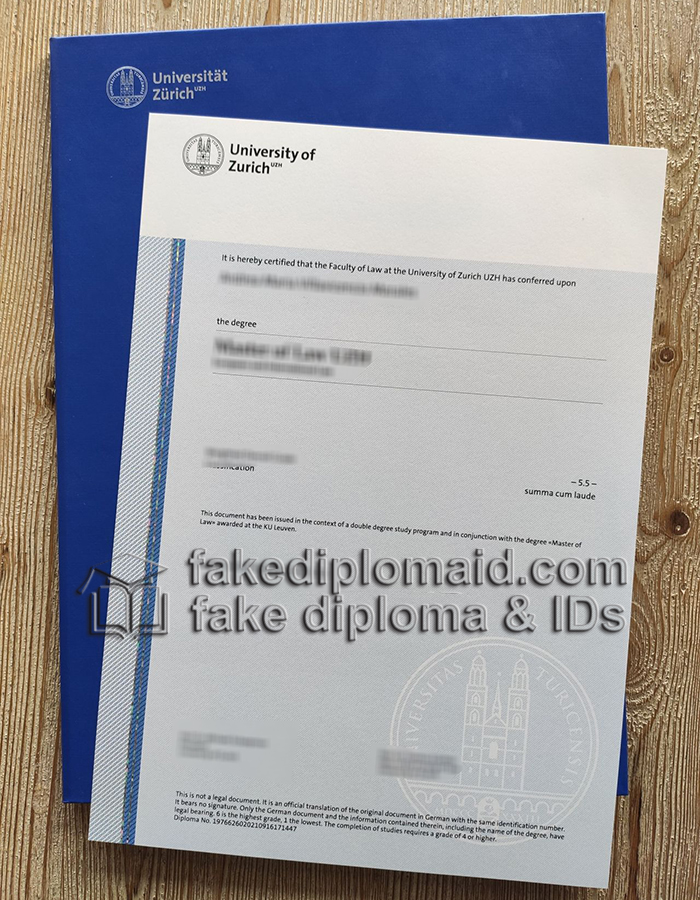 University of Zurich diploma