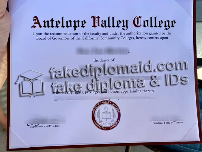 Antelope Valley College diploma