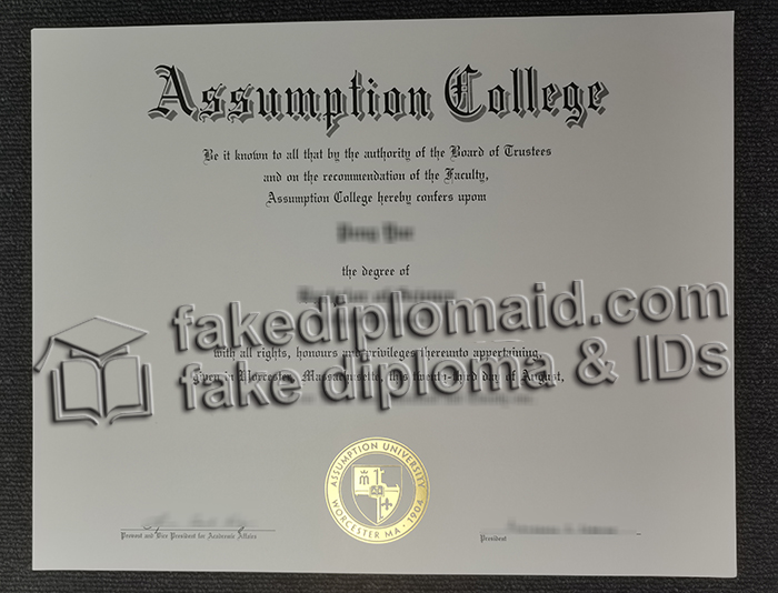 Assumption college diploma