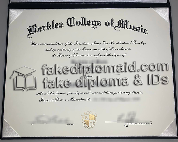 Berklee College of Music diploma