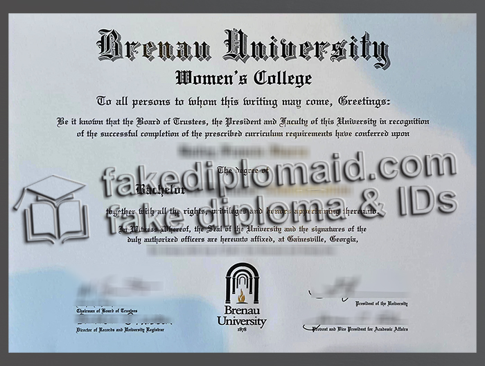 Brenau University diploma