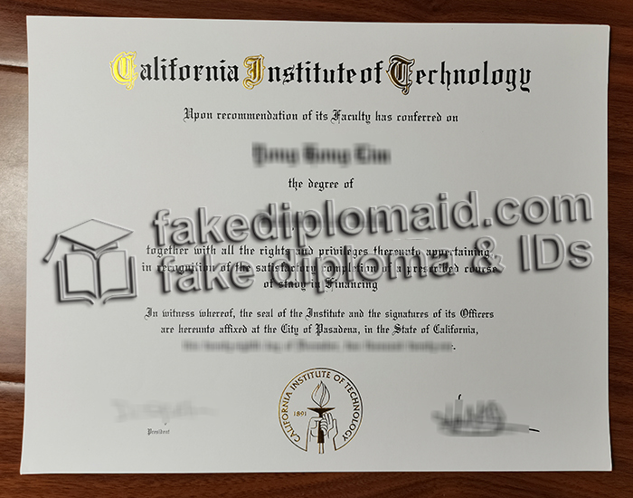 California Institute of Technology diploma, Caltech degree