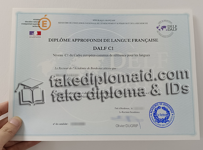 DALF C1 diploma
