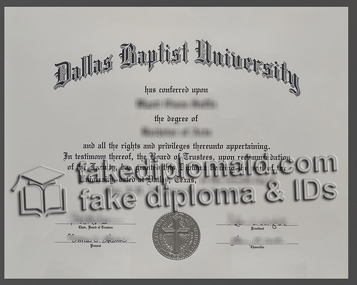 Dallas Baptist University diploma