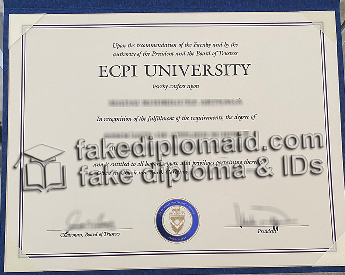 ECPI University diploma