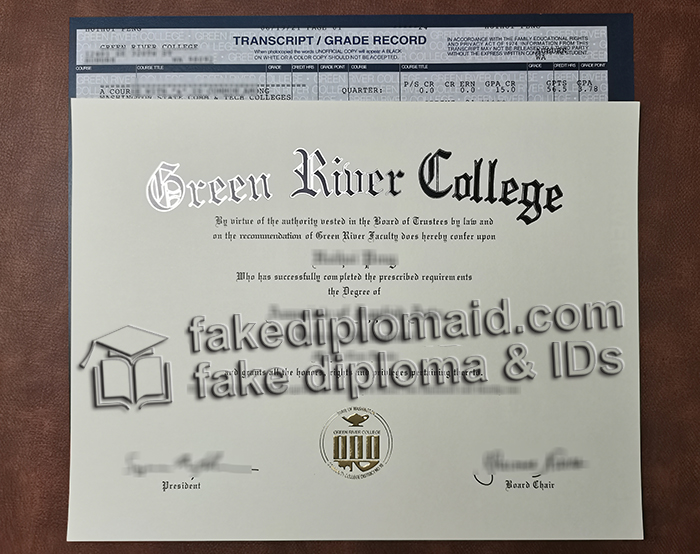 Green River College diploma and transcript