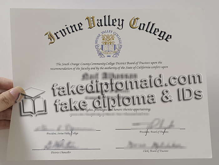 Irvine Valley College diploma, IVC degree