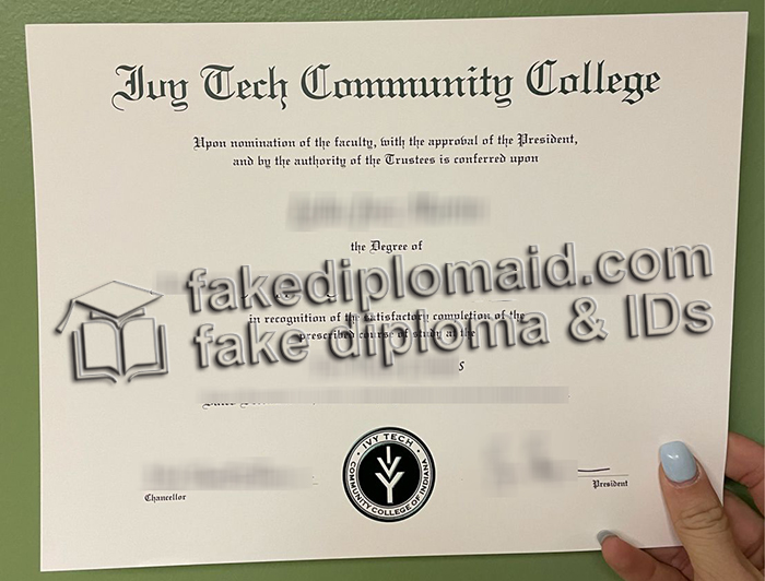 Ivy Tech Community College diploma