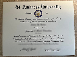 St. Ambrose University diploma