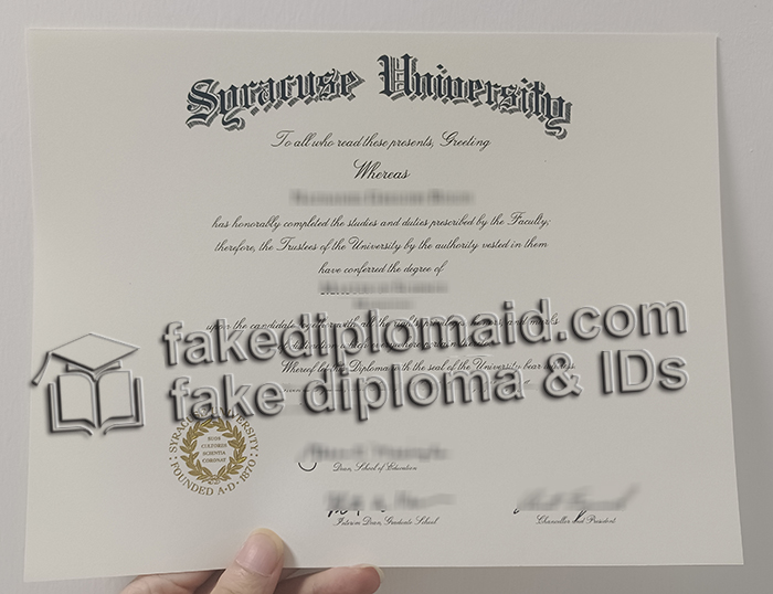 Syracuse University diploma