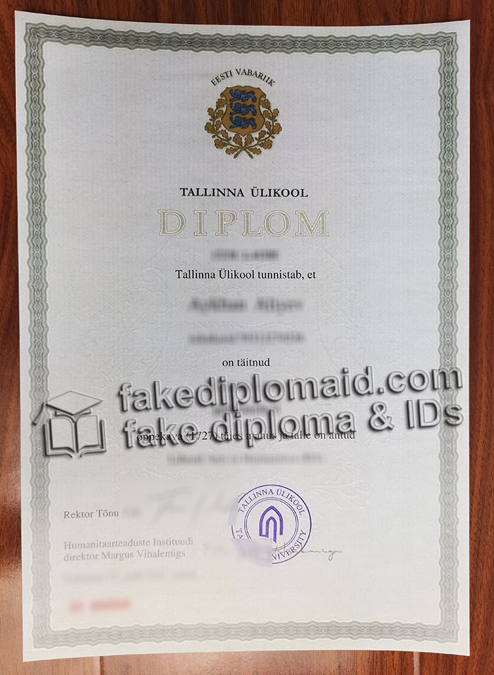 Tallinn University diploma, TLÜ fake diploma