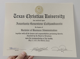 Read more about the article Texas Christian University diploma sample, buy fake TCU degree online
