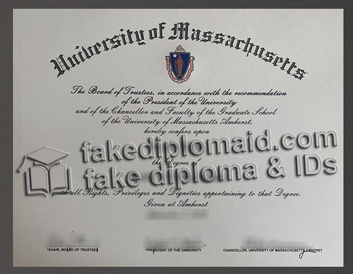 University of Massachusetts diploma, UMASS diploma