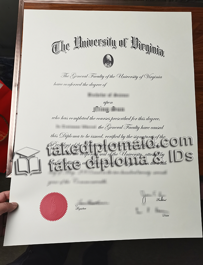 University of Virginia diploma,UVA degree