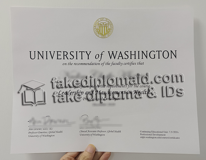 University of Washington professional development certificate