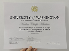 University of Washington certificate