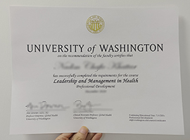 University of Washington certificate