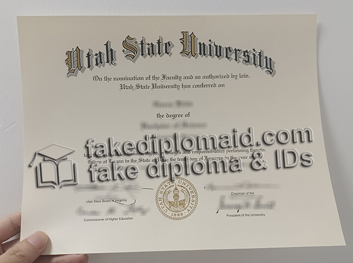 Utah State University diploma