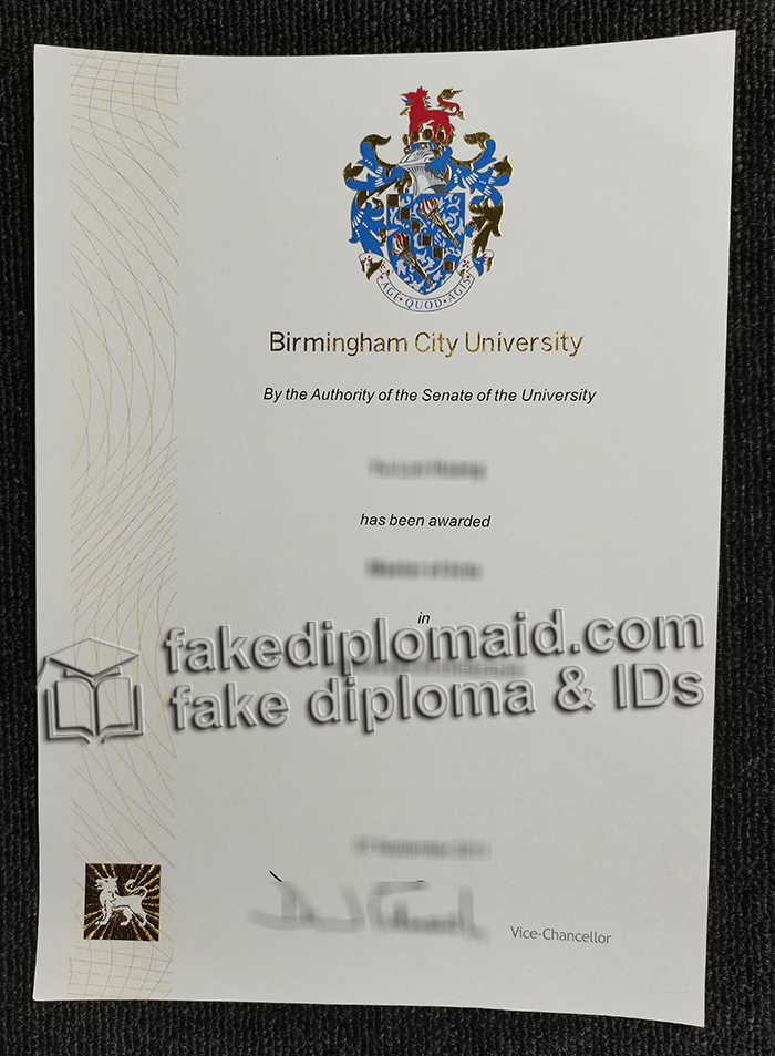 Birmingham City University diploma, BCU degree