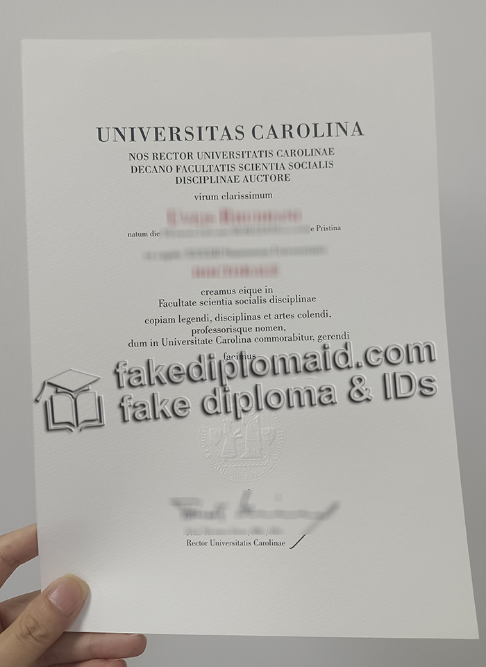 Charles University diploma