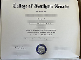 College of Southern Nevada diploma, CSN degree