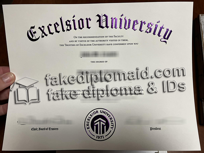 Excelsior University diploma