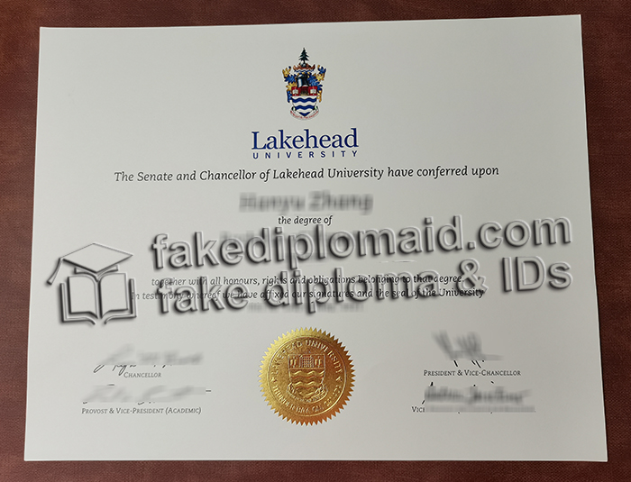 Lakehead University diploma