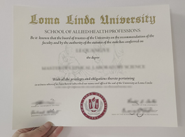 Loma Linda University degree, LLU diploma