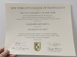 New York City College of Technology diploma, CUNY degree