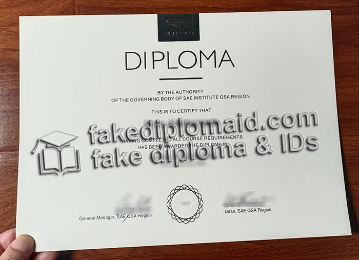 SAE Institute diploma