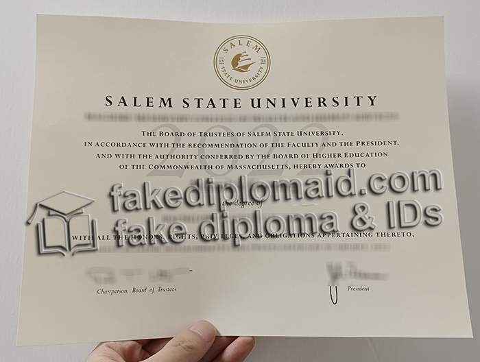 Salem State University diploma, SSU degree
