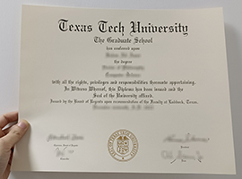 Texas Tech University diploma