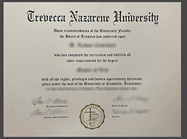 Trevecca Nazarene University diploma, TNU degree