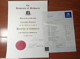 University of Melbourne transcript and diploma
